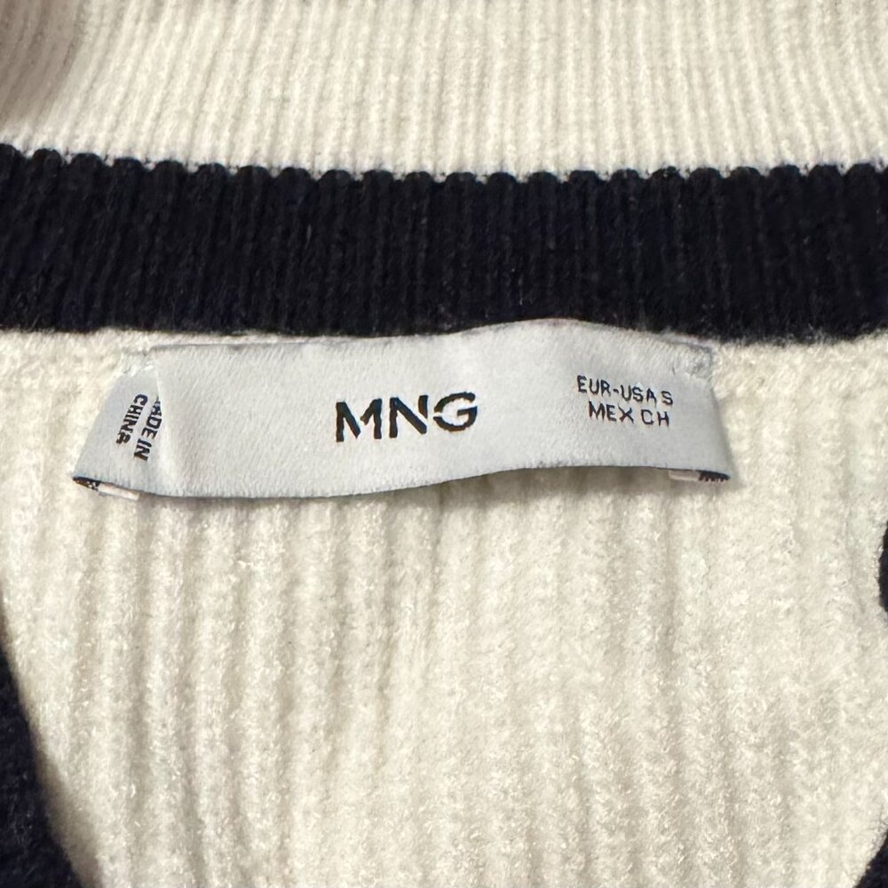 Mango Contrasting Stripe Knit Sweater - Size S - Picture 5 of 6